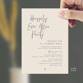Happily Ever After Party, Modern Wedding Reception 招待状