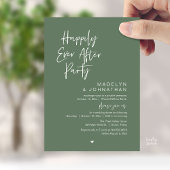 Happily Ever After Party, Modern Wedding Reception 招待状