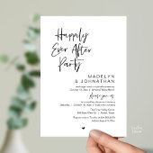Happily Ever After Party, Modern Wedding Reception 招待状