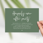  Happily Ever After Party Modern Wedding Reception 招待状