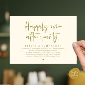  Happily Ever After Party Modern Wedding Reception 招待状