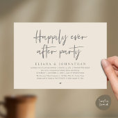  Happily Ever After Party Modern Wedding Reception 招待状