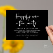 Happily Ever After Party Modern Wedding Reception 招待状
