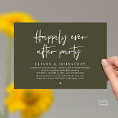  Happily Ever After Party Modern Wedding Reception 招待状