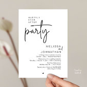 Happily Ever After Party, Modern Wedding Reception 招待状