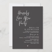Happily Ever After Party, Modern Wedding Reception 招待状 (正面)