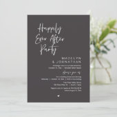 Happily Ever After Party, Modern Wedding Reception 招待状 (スタンド正面)