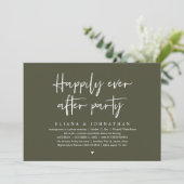  Happily Ever After Party Modern Wedding Reception 招待状 (スタンド正面)