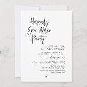 Happily Ever After Party, Modern Wedding Reception 招待状 (正面)