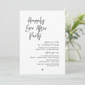 Happily Ever After Party, Modern Wedding Reception 招待状 (スタンド正面)