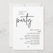 Happily Ever After Party, Modern Wedding Reception 招待状 (正面)