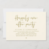Happily Ever After Party Modern Wedding Reception 招待状 (正面)