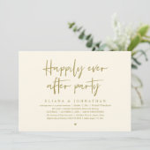 Happily Ever After Party Modern Wedding Reception 招待状 (スタンド正面)