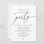 Happily Ever After Party Romance Wedding Reception 招待状 (正面)