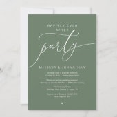Happily Ever After Party Romance Wedding Reception 招待状 (正面)