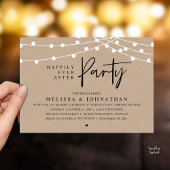 Happily Ever After Party, Rustic String Lights 招待状