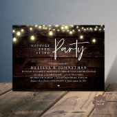 Happily Ever After Party, Rustic String Lights 招待状