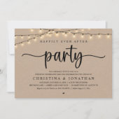 Happily Ever After Party, Rustic Wedding Dinner 招待状 (正面)