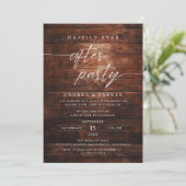 Happily Ever After Party Rustic Wedding Reception 招待状 (スタンド正面)