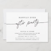 Happily Ever After Party Script Wedding Elopement 招待状 (正面)