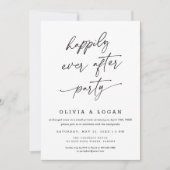 Happily Ever After Party Script Wedding Elopement 招待状 (正面)