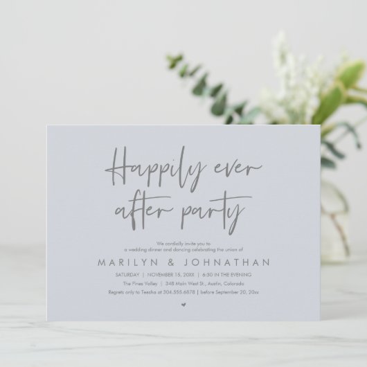 Happily Ever After Party, Wedding Dinner Dancing 招待状 (スタンド正面)