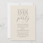 Happily Ever After Party Wedding Elopement Dinner 招待状 (正面)