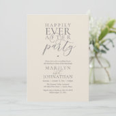 Happily Ever After Party Wedding Elopement Dinner 招待状 (スタンド正面)