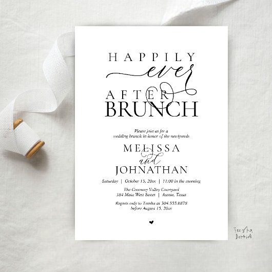 Happily Ever After Party Wedding Elopement Dinner 招待状