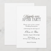 Happily Ever After Party Wedding Reception 招待状 (正面/裏面)