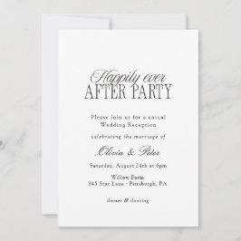 Happily Ever After Party Wedding Reception 招待状