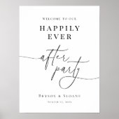 Happily Ever After Party Welcome wedding ポスター (正面)