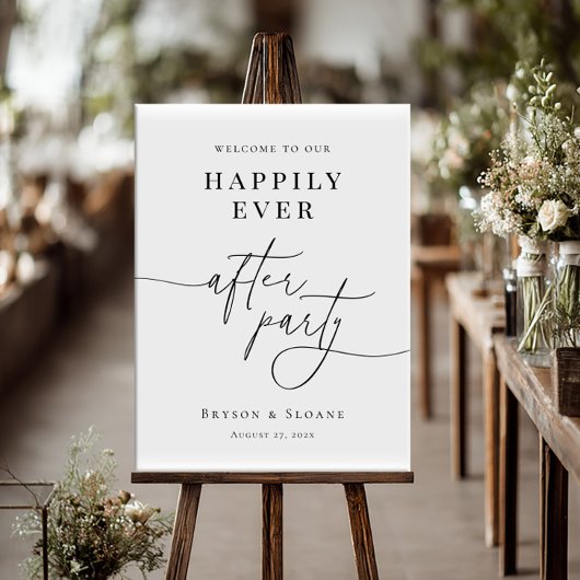 Happily Ever After Party Welcome wedding ポスター