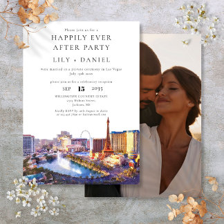 Happily Ever After Photo Las Vegas Wedding 招待状