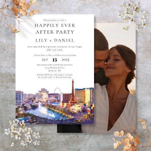Happily Ever After Photo Las Vegas Wedding 招待状