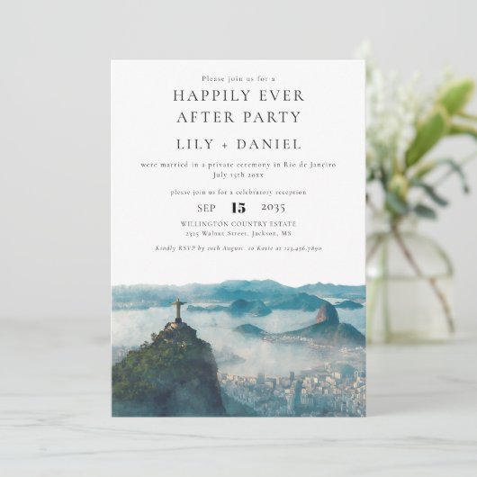 Happily Ever After Photo Rio de Janeiro Wedding 招待状 (スタンド正面)