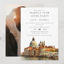 Happily Ever After Photo Venice Wedding 招待状
