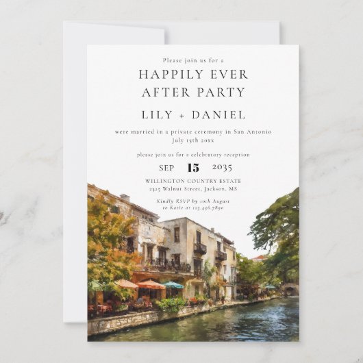 Happily Ever After San Antonio Wedding 招待状 (正面)