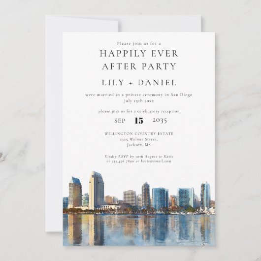 Happily Ever After San Diego Wedding 招待状 (正面)