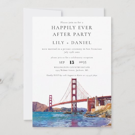 Happily Ever After San Francisco Wedding 招待状 (正面)