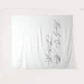 Happily Ever After Starts Here wedding backdrop タペストリー (正面(横))