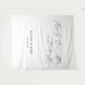 Happily Ever After Starts Here wedding backdrop タペストリー (正面(横))