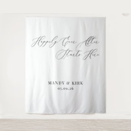 Happily Ever After Starts Here wedding backdrop  タペストリー