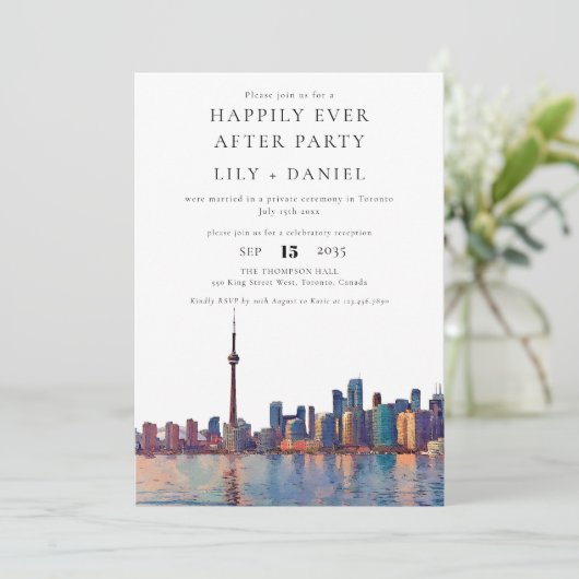 Happily Ever After Toronto Wedding 招待状 (スタンド正面)