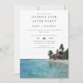 Happily Ever After Tropical Beach Wedding 招待状
