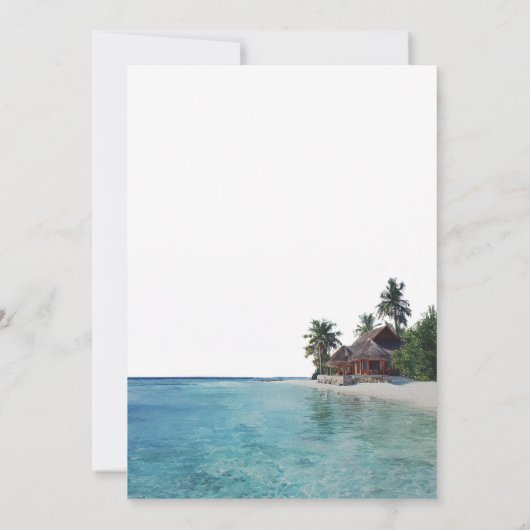 Happily Ever After Tropical Beach Wedding 招待状 (裏面)