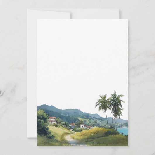 Happily Ever After Tropical Caribbean Wedding 招待状 (裏面)