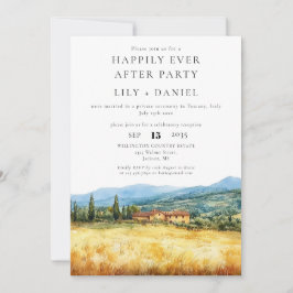 Happily Ever After Tuscany Italy Wedding 招待状