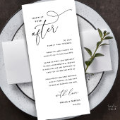 Happily Ever After Wedding Dinner Thank You Card プログラム