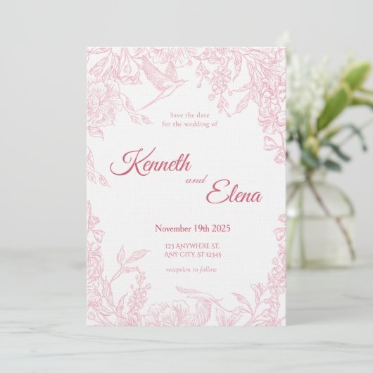 Happily Ever After Wedding Invitation 招待状 (スタンド正面)